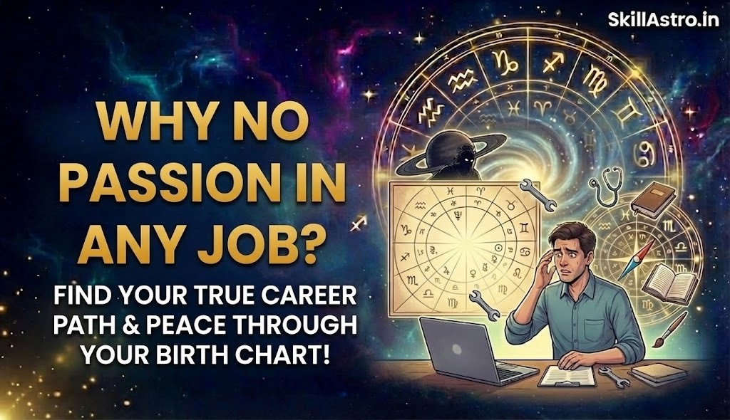 House instability or Ascendant blockages stall career. Rahu dasha, debilitated Moon, combust Saturn primary causes.