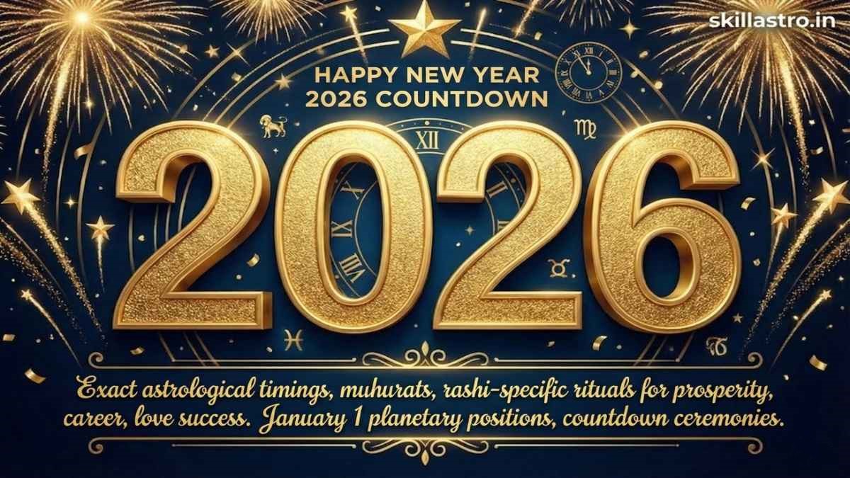 Happy New Year 2026 Countdown: Astrological Timings for Best Start | Skill Astro