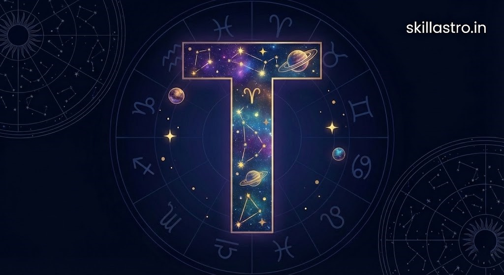 कैसे होते हैं T नाम वाले लोग? वैदिक ज्योतिष और संख्या शास्त्र में पूर्ण विश्लेषण | Skill Astro