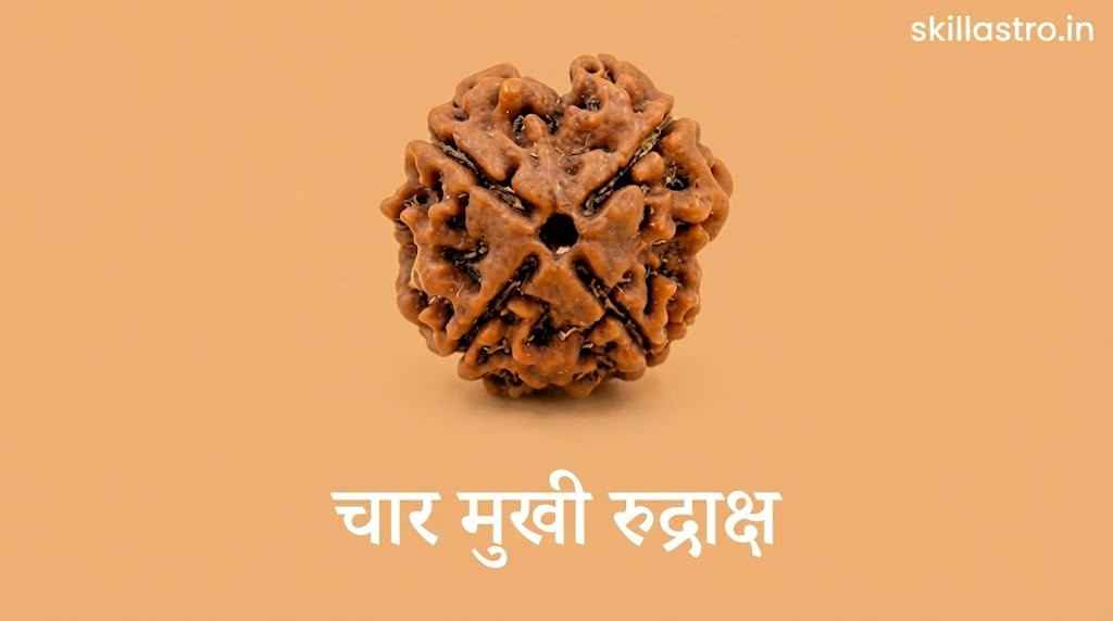 4 Mukhi Rudraksha Benefits, Brahma Form, and Usage | Skill Astro