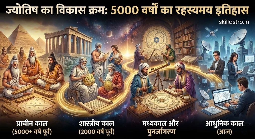 ज्योतिष का विकास क्रम: 5000 वर्षों का रहस्यमय इतिहास | Skill Astro