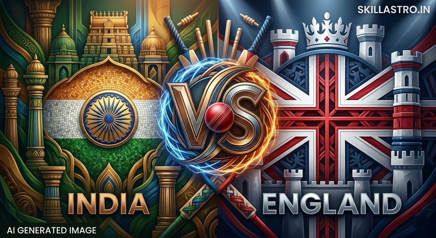 भारत बनाम इंग्लैंड ग्रहीय भविष्यवाणी: आज का मैच कौन जीतेगा? सटीक विश्लेषण | Skill Astro