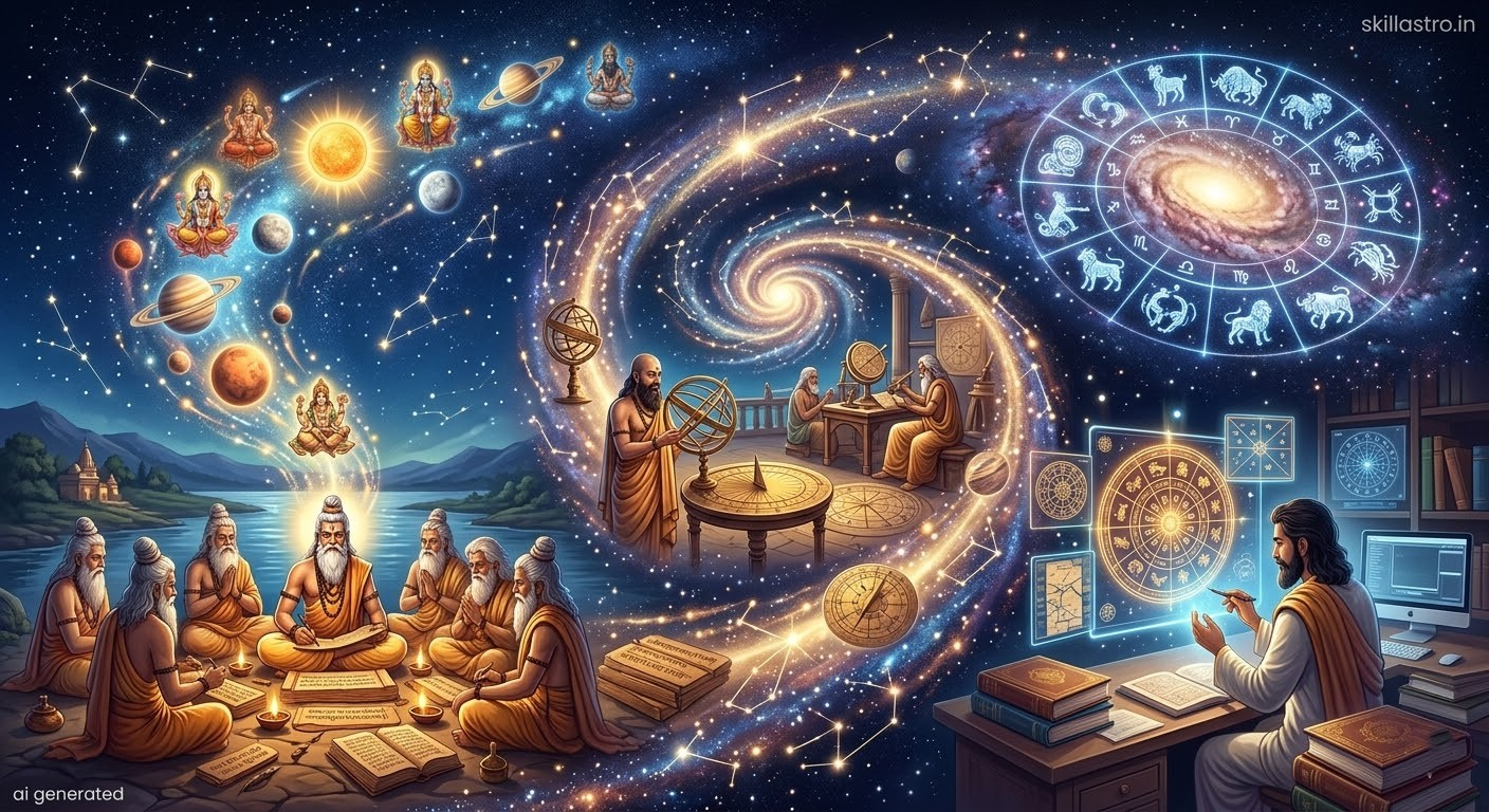 वैदिक ज्योतिष का इतिहास: ऋषियों के दिव्य ज्ञान और खगोलीय विज्ञान की गाथा | Skill Astro