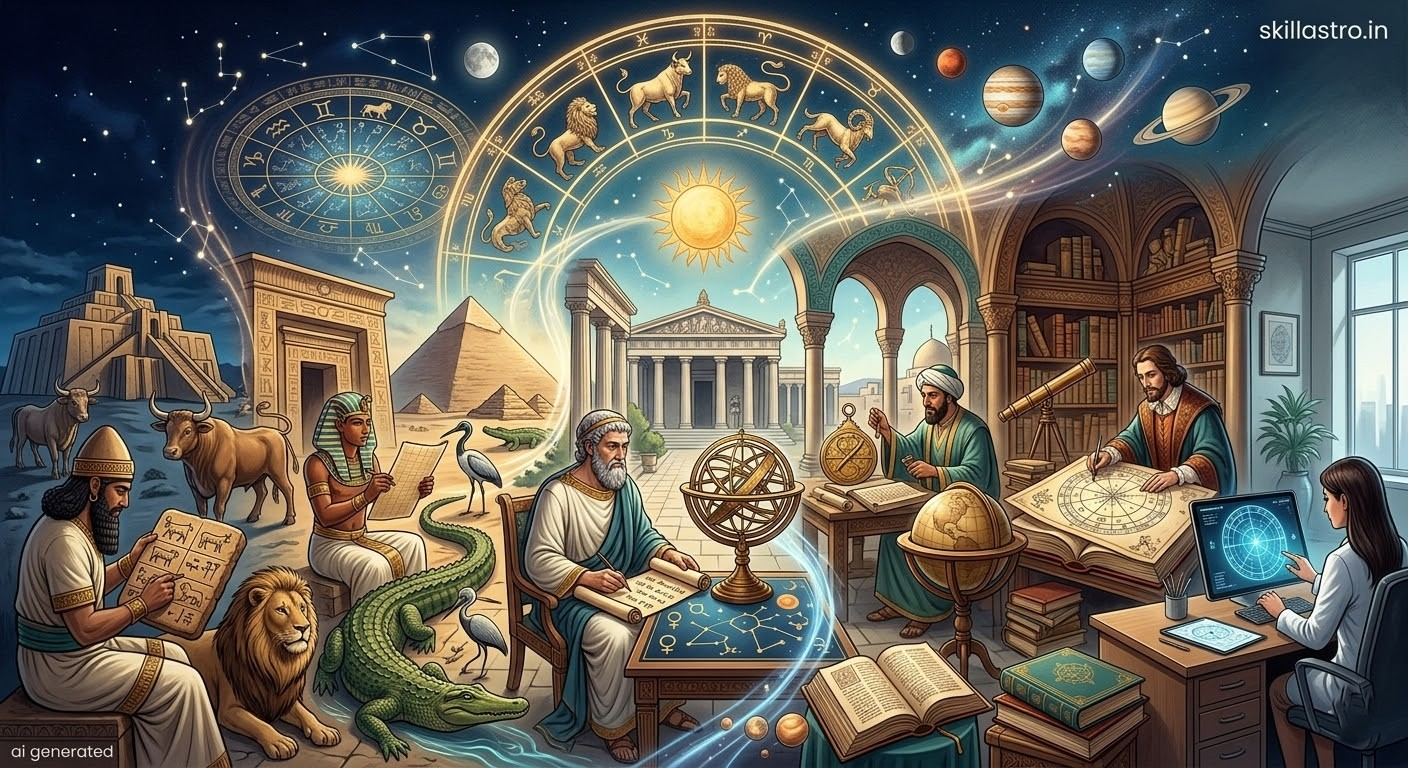 History of the Zodiac Signs: The Saga of the Origin and Evolution of the 12 Celestial Symbols | Skill Astro
