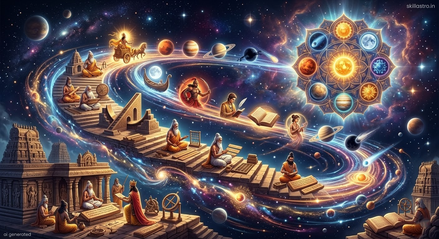 नवग्रह का इतिहास: ब्रह्मांड के नौ अधिपति और मानव नियति के प्राचीन रक्षक | Skill Astro