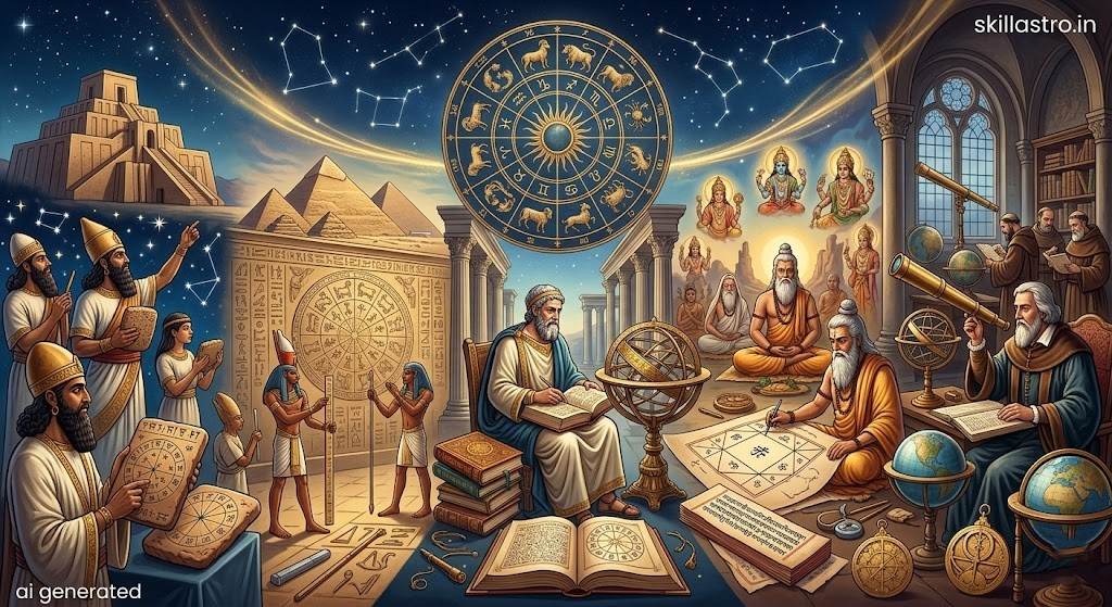 ज्योतिष का इतिहास: वेदों से आधुनिक युग तक की एक अद्भुत यात्रा | Skill Astro