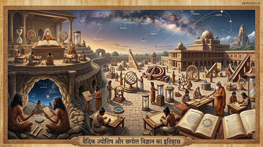 वैदिक ज्योतिष और खगोल विज्ञान का इतिहास: प्राचीन भारत की वैज्ञानिक विरासत | Skill Astro