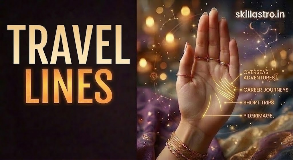 Travel Line Palmistry Meaning: Will You Settle Abroad? | Skill Astro