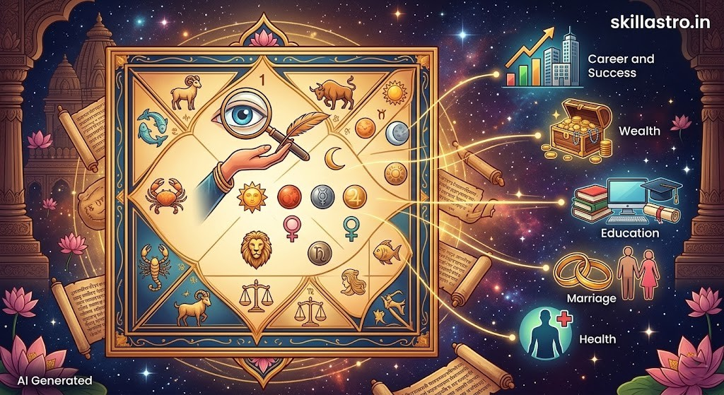 How to Analyze a Kundli in Vedic Astrology: Complete and Most Accurate Information | Skill Astro