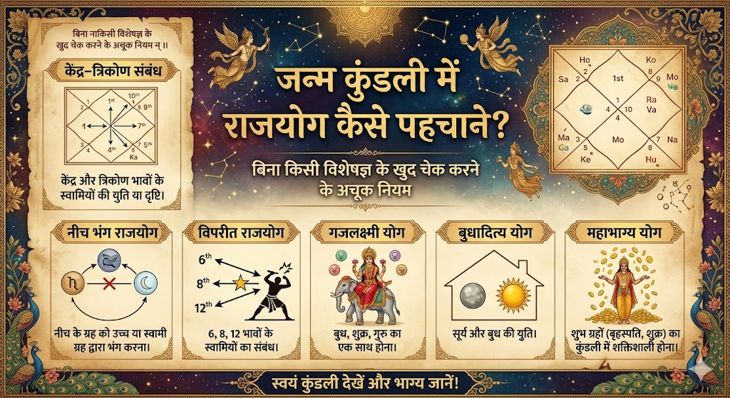जन्म कुंडली में राजयोग कैसे पहचाने? बिना किसी विशेषज्ञ के खुद चेक करने के अचूक नियम | Skill Astro