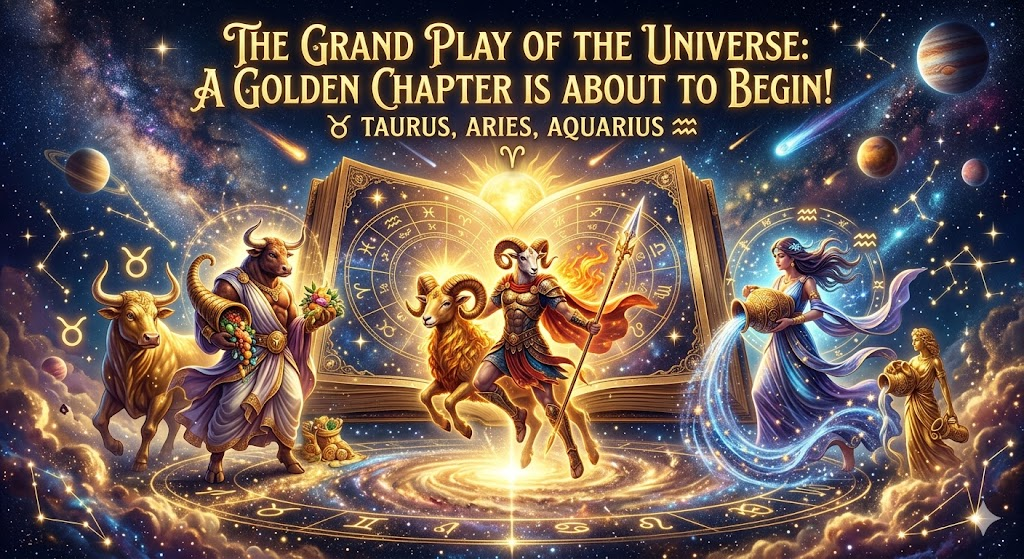 The Grand Play of the Universe: A Golden Chapter is About to Begin for Taurus, Aries, and Aquarius! | Skill Astro