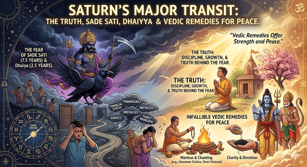 Saturn's Major Transit: The Truth Behind the Fear of Sade Sati and Dhaiya, and Infallible Vedic Remedies for Peace | Skill Astro