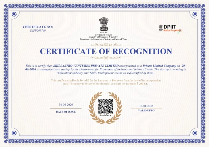 Startup India Recognition