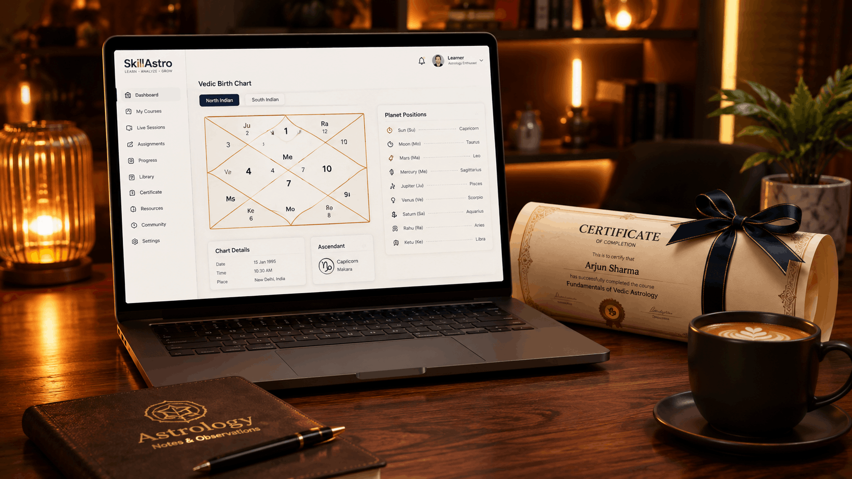 Online astrology course with certificate in India