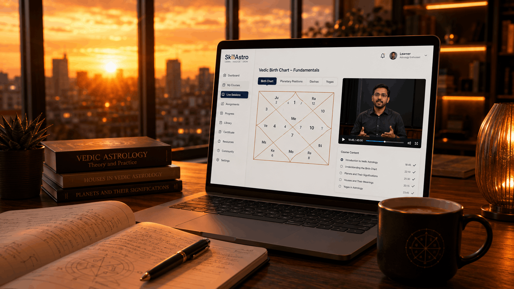 A professional online astrology course is designed to teach you