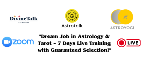 "Dream Job in Astrology & Tarot – 7 Days Live Training with Guaranteed Selection!"